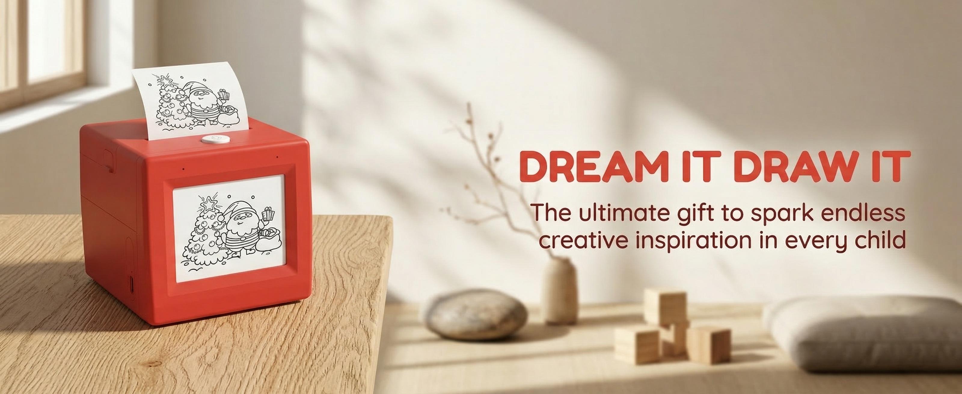 AI Voice Mini Printer, Wireless Portable Smart Gadget | Kids Imagination Learning Toy, DIY Craft & Home Office Essential-YY