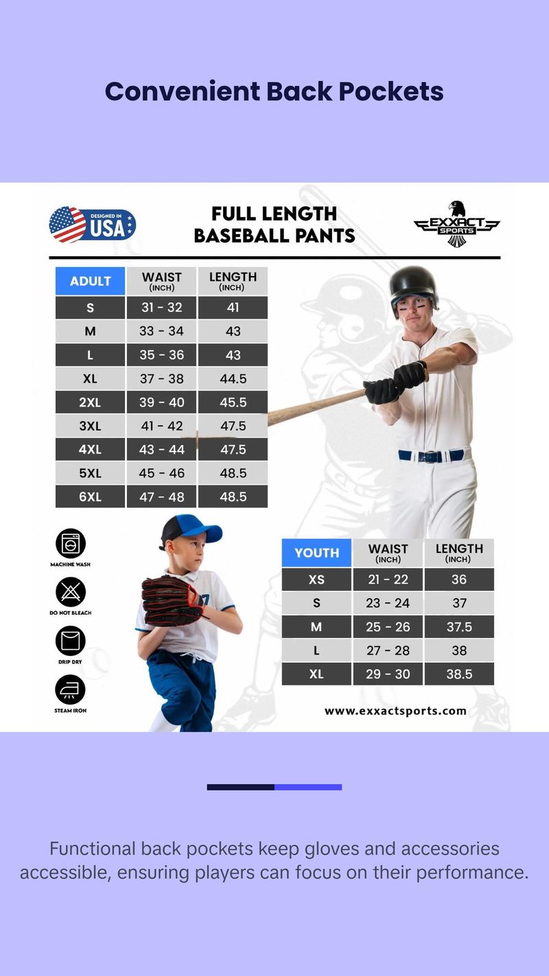 Proline Adult Full Length Baseball Pants with Stripes (White) Fabric Menswear Trouser Elastic Proline Adult Full Length Baseball Pants with Stripes (White) Fabric Menswear Trouser Elastic