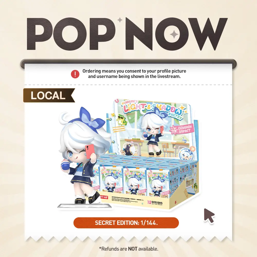 [POP NOW] POP MART Genshin Impact Academy's Light and Shadow Poetry Chibi Series Figures Blind Box, teen boy gift -Whole Set  [Ship by Aug 26th ]