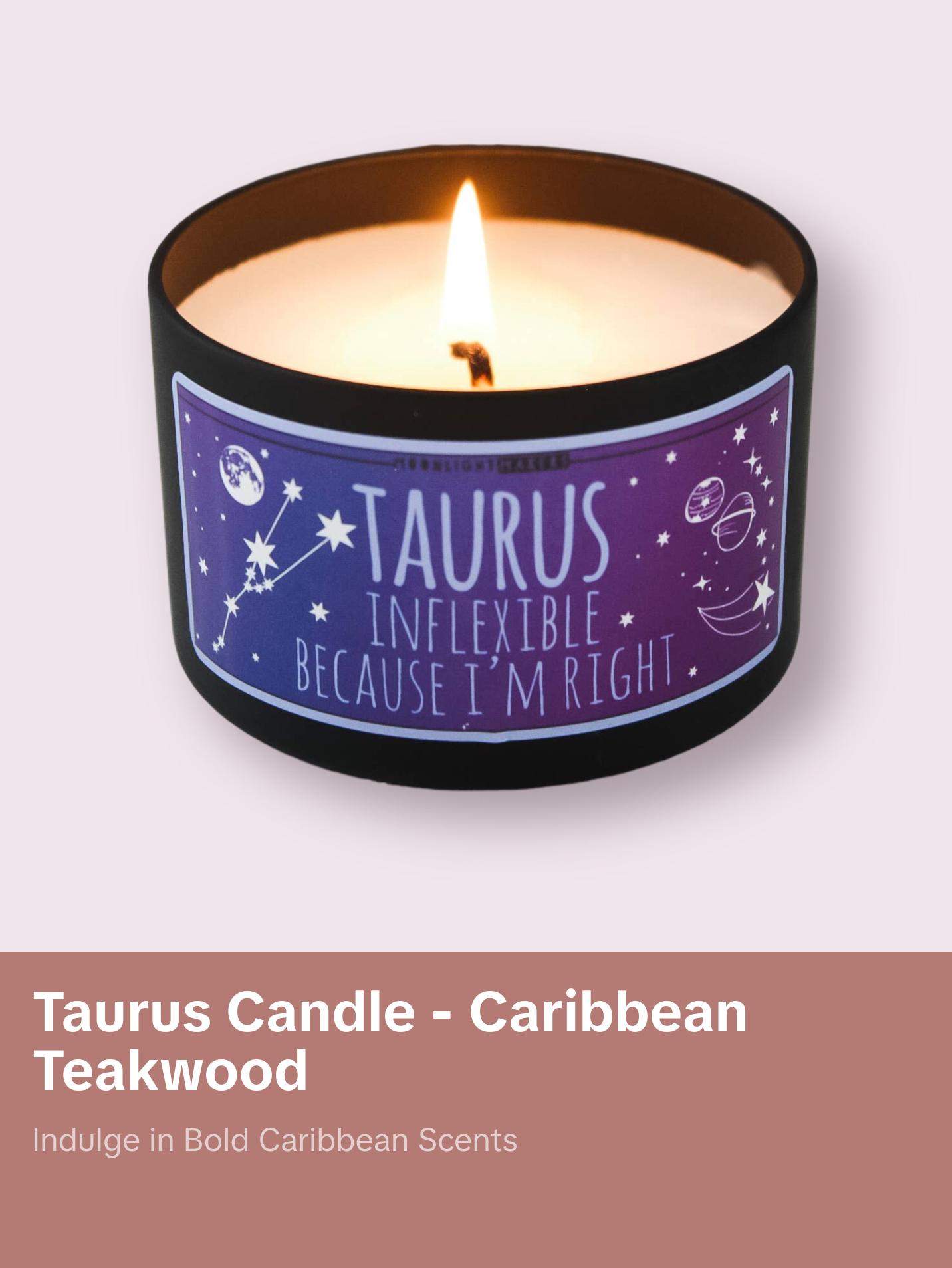 Taurus Zodiac Candle