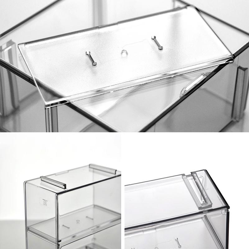〔CC55〕1Set Double Layer Small Scale Car Model Display Box Transparent Dustproof Storage Box Large Capacity Desktop Organizer Box 〔CC55〕1Set Double Layer Small Scale Car Model Display Box Transparent Dustproof Storage Box Large Capacity Desktop Organizer Box