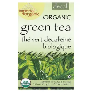 Uncle Lee's Tea Imperial Organic, Green Tea, Decaf, 18 Tea Bags, 1.14 oz (32.4 g)