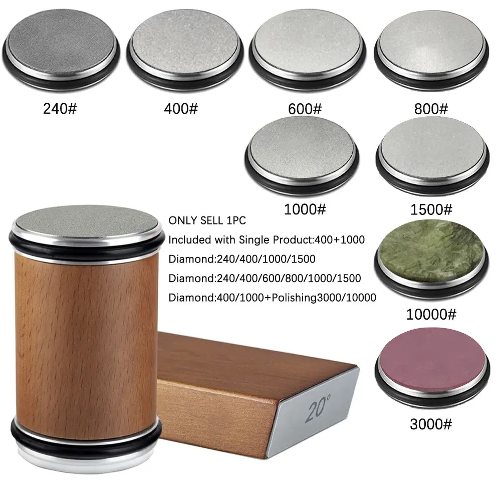Roller Knife Sharpening Cutting Kit, Simple Portable Kitchen Grinding Accessories Set, Includes 15° & 20° Angles, Detachable Whetstone, Ideal for Home & Outdoor Use, Kitchenware