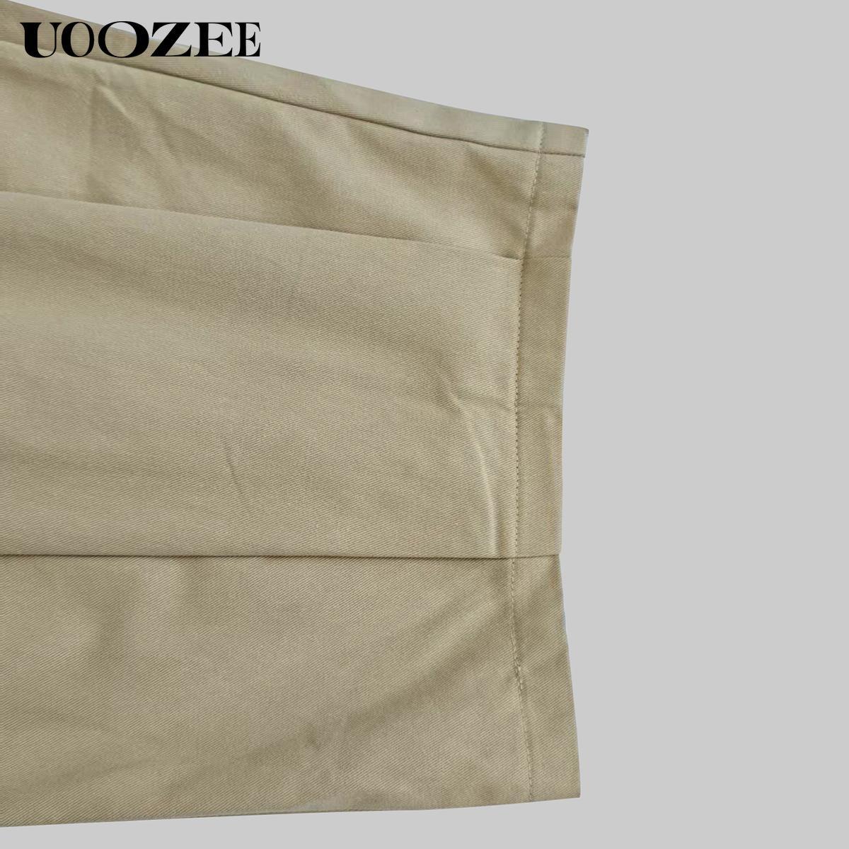 UOOZEE Women's Khaki Loose Multicolor Cropped&Long Trousers 100% Cotton Soft Summer&Autumn/Winter Comfortable Breathable Fabric Elastic Waistband Lantern Pants with Pockets Casual Style Bottoms Outfit Minimalist Spring Basic teacher outfits