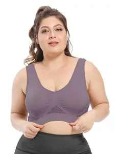 2026 New Women's Plus Size Seamless Sports Bra - High-Support Push Up Bralette