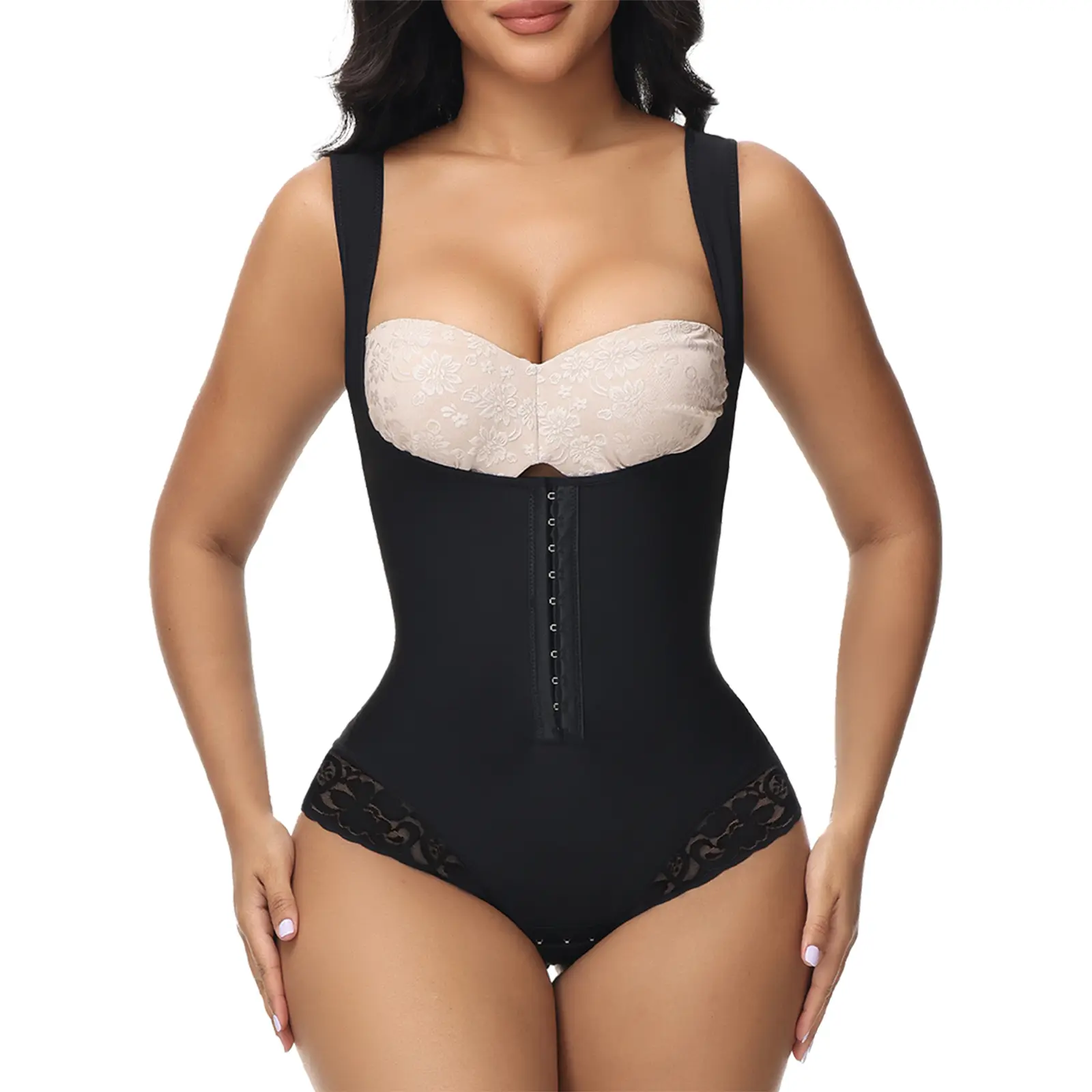 JOSHINE SHAPER Women's High Waist Compression Bodysuit - Tummy Tuck, Tummy Control, Waist Trainer, Butt Lifter, Thong, Open Bust Girdle, Faja Moldeadora, Bodysuit for Women, Compression Tummy Tuck Womenswear