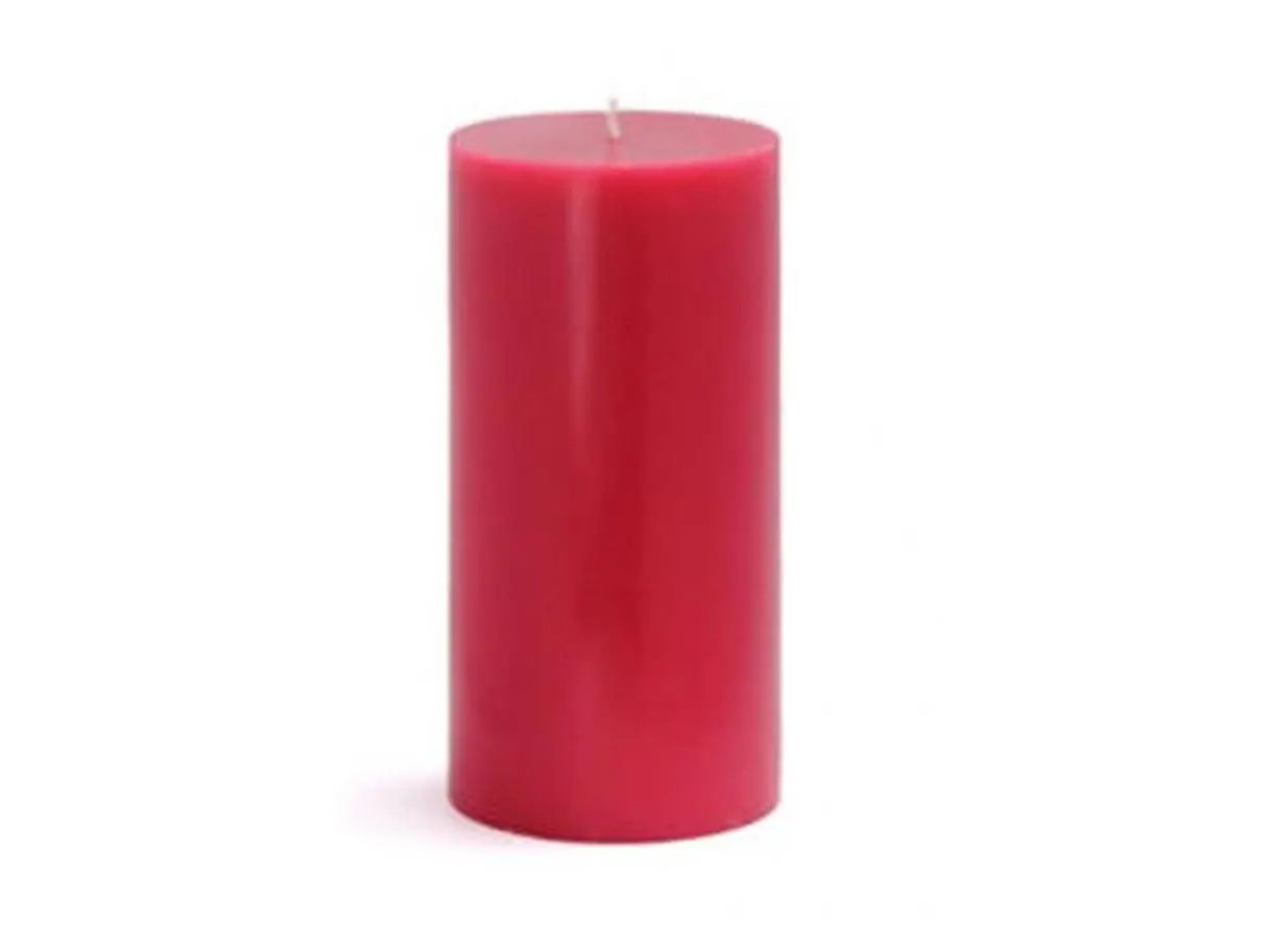 12-Piece CPZ-087-12 Handpoured Wax Unscented Smokeless Dripless Pillar Candles - 3" Diameter x 6" H, Bulk Case, Household Candles for Wedding Centerpieces & Indoor Home Decor