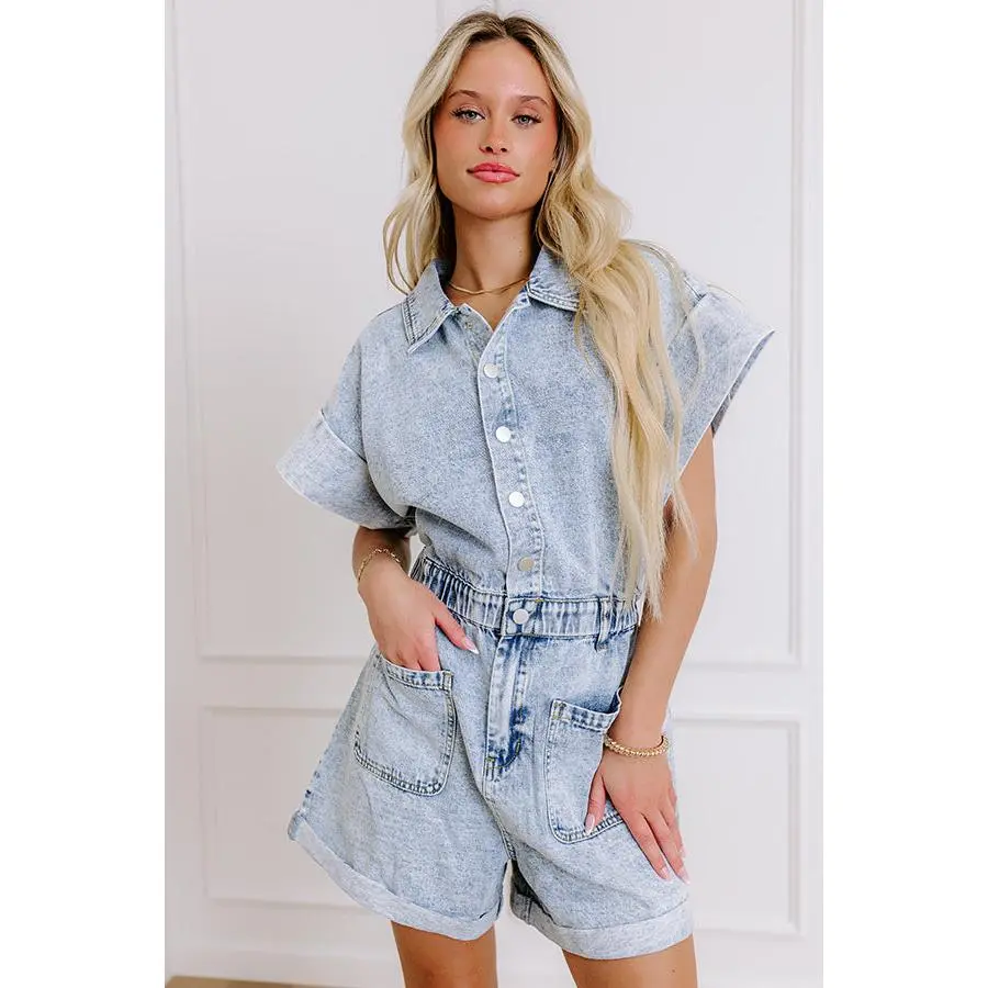 Express It All Denim Romper