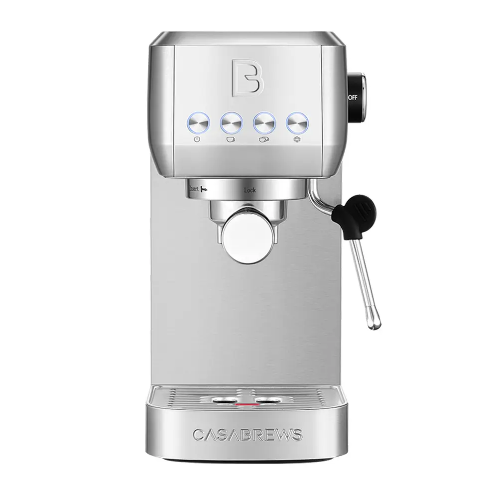 CASABREWS 3700 Essential Espresso Machine, 20 Bar Coffee Maker with PID Temperature Control, Pre-Infusion, Steam Wand & Stainless Steel Design