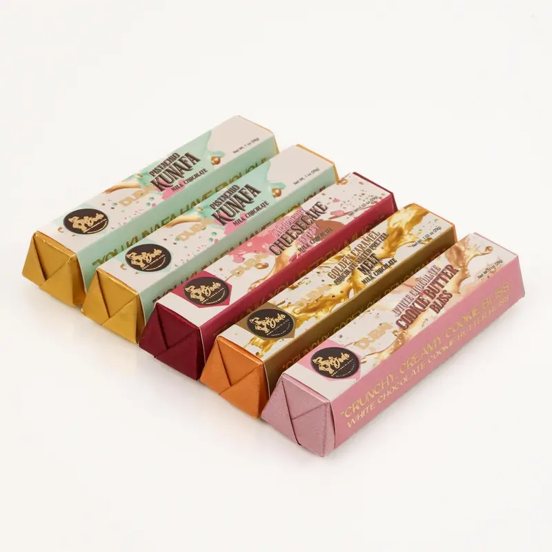 Dubai Style Chocolate 5 Bar Multipack - 5 Snack Size Bars in 4 Assorted Flavors (1 oz. bars)