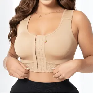 Fajas Salome 02L4 | Stage 1 Post-Surgery Compression Bra | Adjustable Support for Breast Surgery