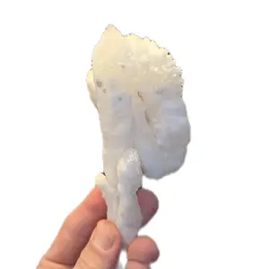 Aragonite Natural Crystal Specimen w. purple Fluorite