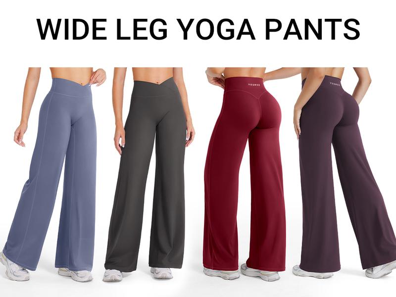 YEOREO Eddiy 31.5" V-Waistband Straight Leggings Women High Waist Stretchy Workout Yoga Pants Cloud-Soft Fabric No Front Seam