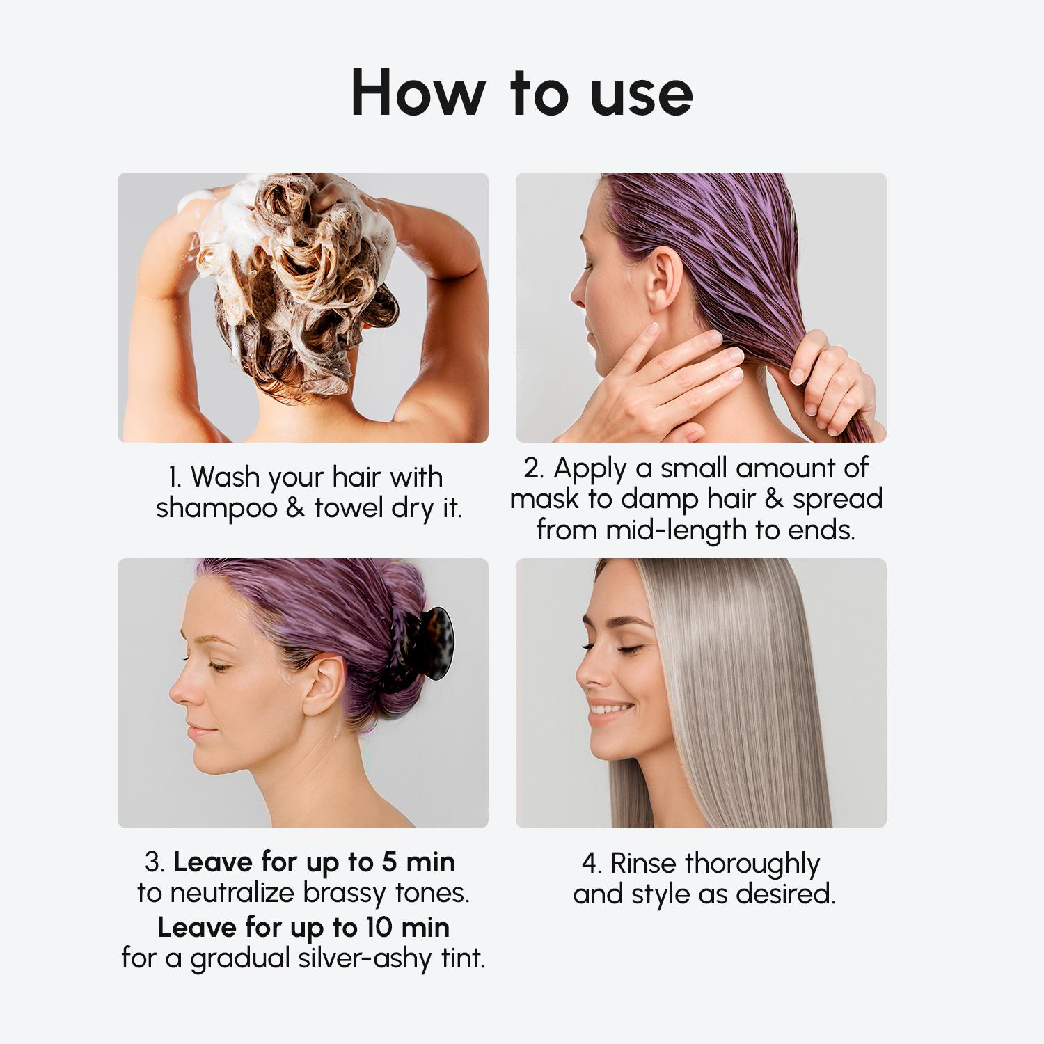 Hair Mask BUNDLE - Keratin Hair Mask 10 oz & Purple Hair Mask 10 oz - MAREE