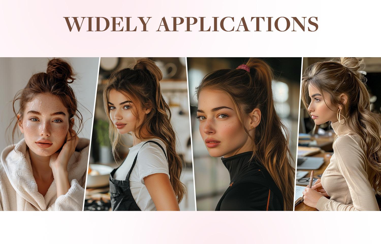 GOOGOO Simple Plain Color Hair Tie, High Stretch Ponytail Holder for Women & Girls, Daily Use Elastic Hair Accessories