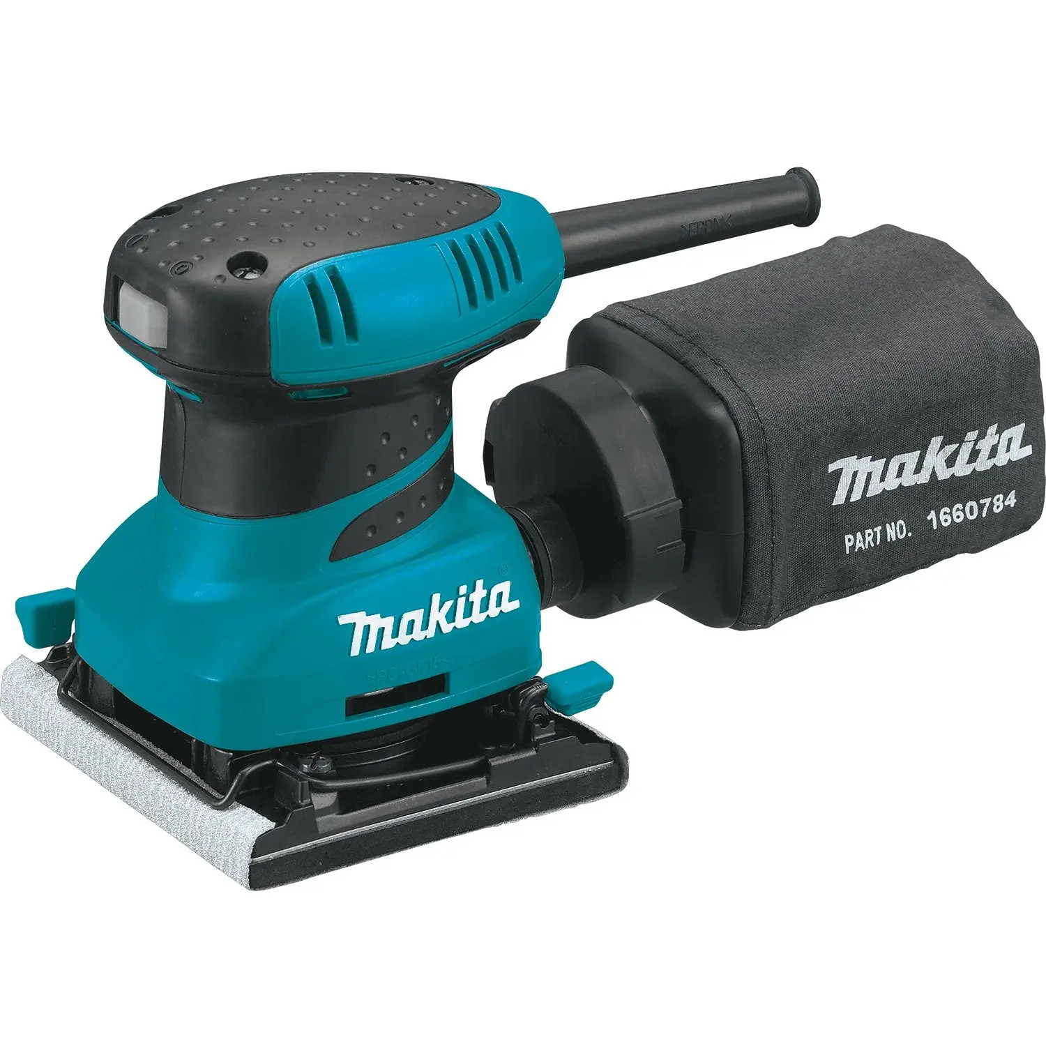 Makita (BO4556-R) 1/4 Sheet Finishing Sander Power Tool with Rubber Grip, All-Ball Bearings, Clamp Lever for Metal, Paint, Wood Surfaces & Finishing Jobs