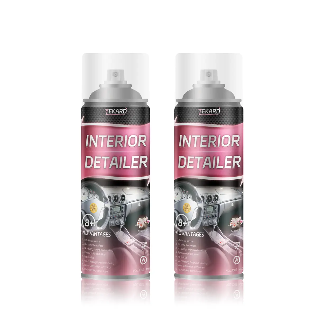 TEKARD Total Interior  Protectant, Leather-Safe Detailing Product with UV Protection, Residue-Free Streak-Free Interior Detailing Kit for Vinyl, Plastic,  Car Accessories, Detailing Products