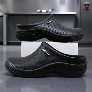 Unisex EVA Mule Work Shoes – Waterproof Non-Slip Slip-On Clogs for Kitchen & Restaurant, Lightweight Oil-Resistant Comfort everyday footwear Slipper Sandals Rubber Sandals breathable sporty Slip On Mules