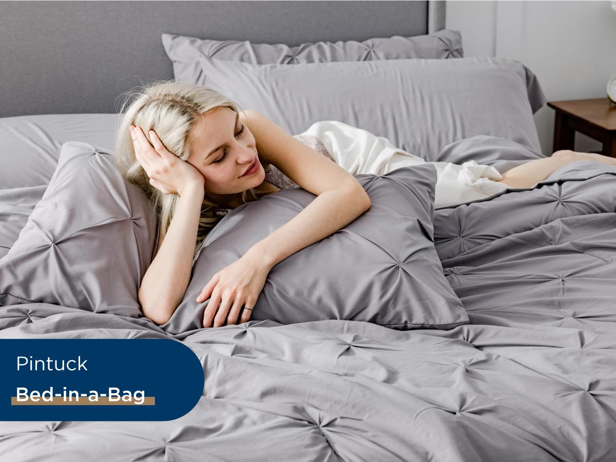 【February Stock Up】7 PCS-Bedsure Soft Pintuck Messy Bedding Sets - Multi-Color,Cloud-like,Ultra-Soft,Machine Washable,Luxury Bedroom Decor Accessories,Breathable,All-Season King Size Comforter Sets,Hotel Quality, Restful Sleep, Geometric Pattern 【February Stock Up】7 PCS-Bedsure Soft Pintuck Messy Bedding Sets - Multi-Color,Cloud-like,Ultra-Soft,Machine Washable,Luxury Bedroom Decor Accessories,Breathable,All-Season King Size Comforter Sets,Hotel Quality, Restful Sleep, Geometric Pattern