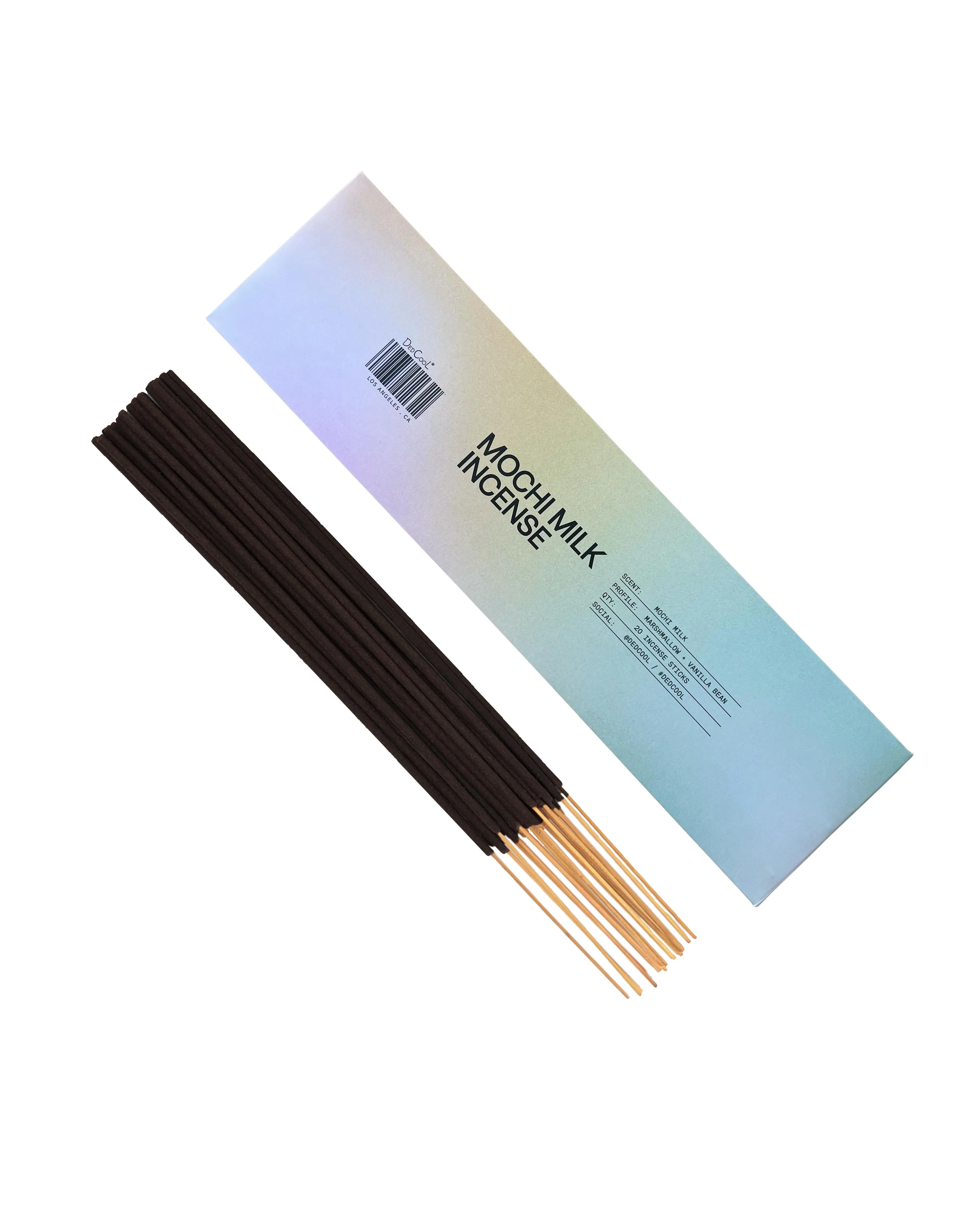 DedCool Mochi Milk Incense Sticks | Soft, Airy Gourmand Marshmallow & Peach Nectar Scent for Home