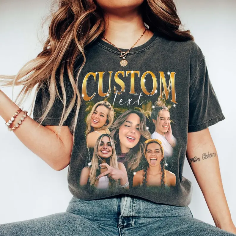 Custom Face Shirt, Graphic Photo Vintage Comfort Color Pepper Tee, Family Bootleg Graphic Shirt, Personalize Birthday Bootleg Gifts, Bachelor Party