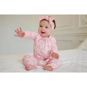 Cat Garden Ribbed Zip Pajamas