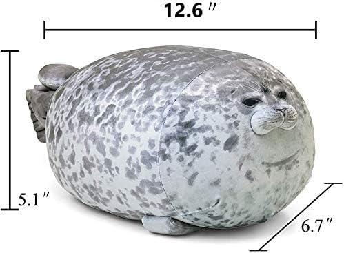 Chubby Blob Seal Pillow,Stuffed Cotton Plush Animal Toy Cute Ocean Small(13 in)