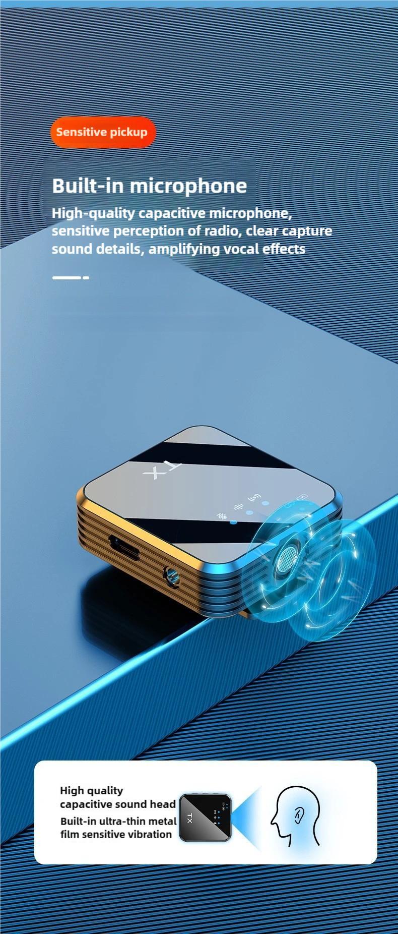 3 in 1 Microphone for iPhone/Android/Camera, Wireless Lavalier Microphone, 328ft Transmission, 18H Battery Life, Mini Microphone for Record Interview, Vlogs, YouTube, Tiktok Smartphone Audio