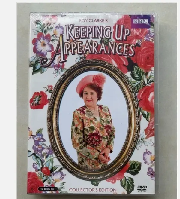 Keeping Up Appearances Collector's Edition 10-Disc Sealed Comedy DVD Set - High-Quality Video, Modern English Art, Bonus Content: Cooking Cake Recipe, Growing Up Tutorial - For Retro TV Enthusiasts