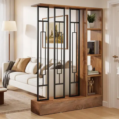 Tribesigns Room Divider with Display Shelves, 70.9" Modern Freestanding Room Divider Screen for Room Separation, Wall Partition for Living Room, Entryway, Apartment & Home Office