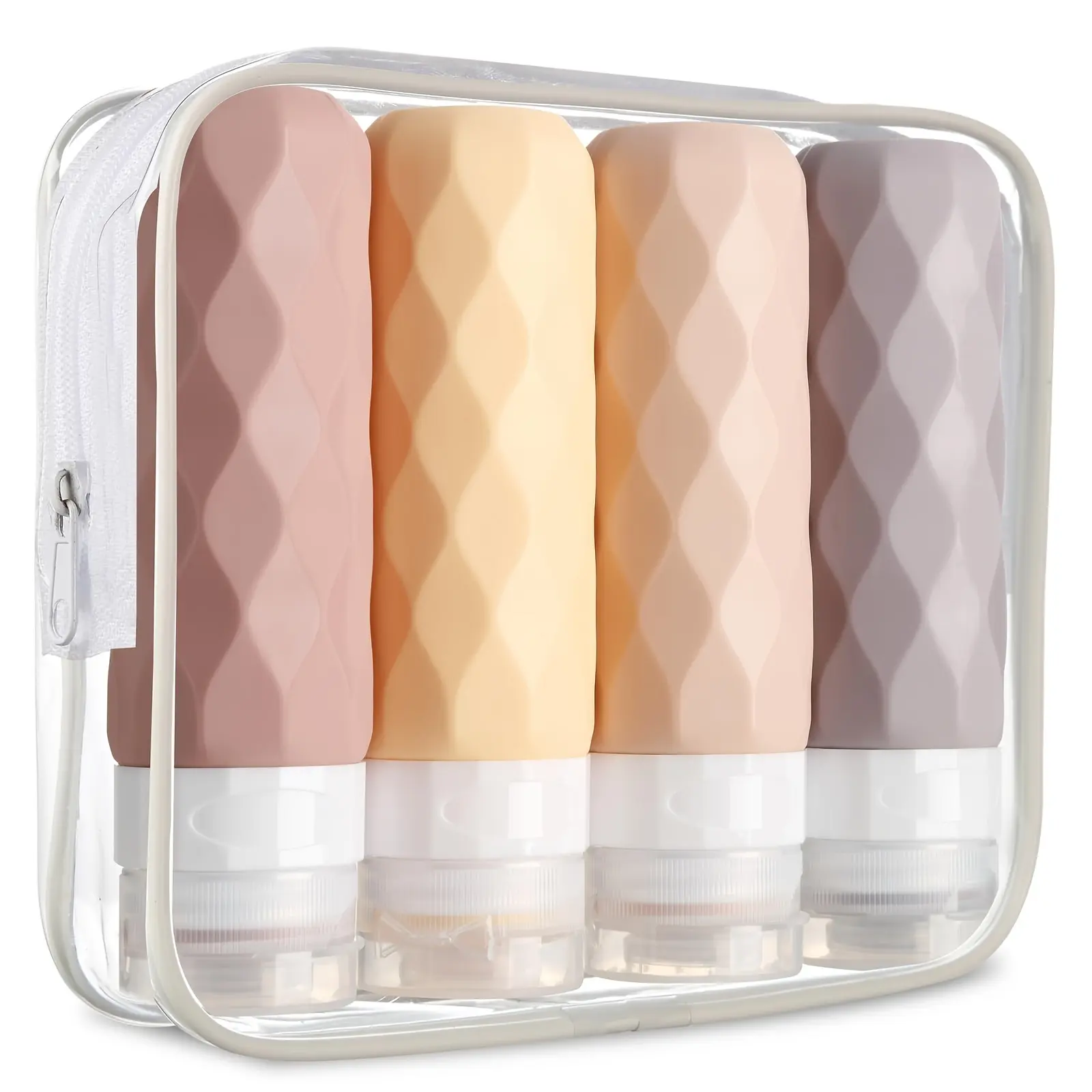 4 Pack Silicone Travel Bottles | Leakproof Refillable Travel Containers
