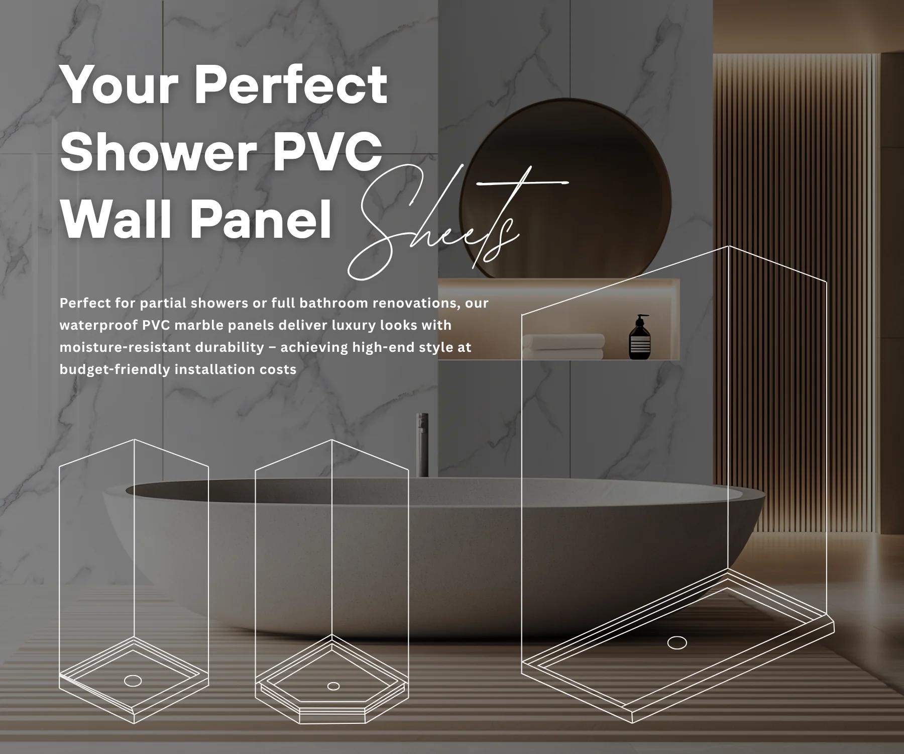 Calacatta White Marble UV Protected PVC Wall Panel - 4x8 ft, Fireproof ...