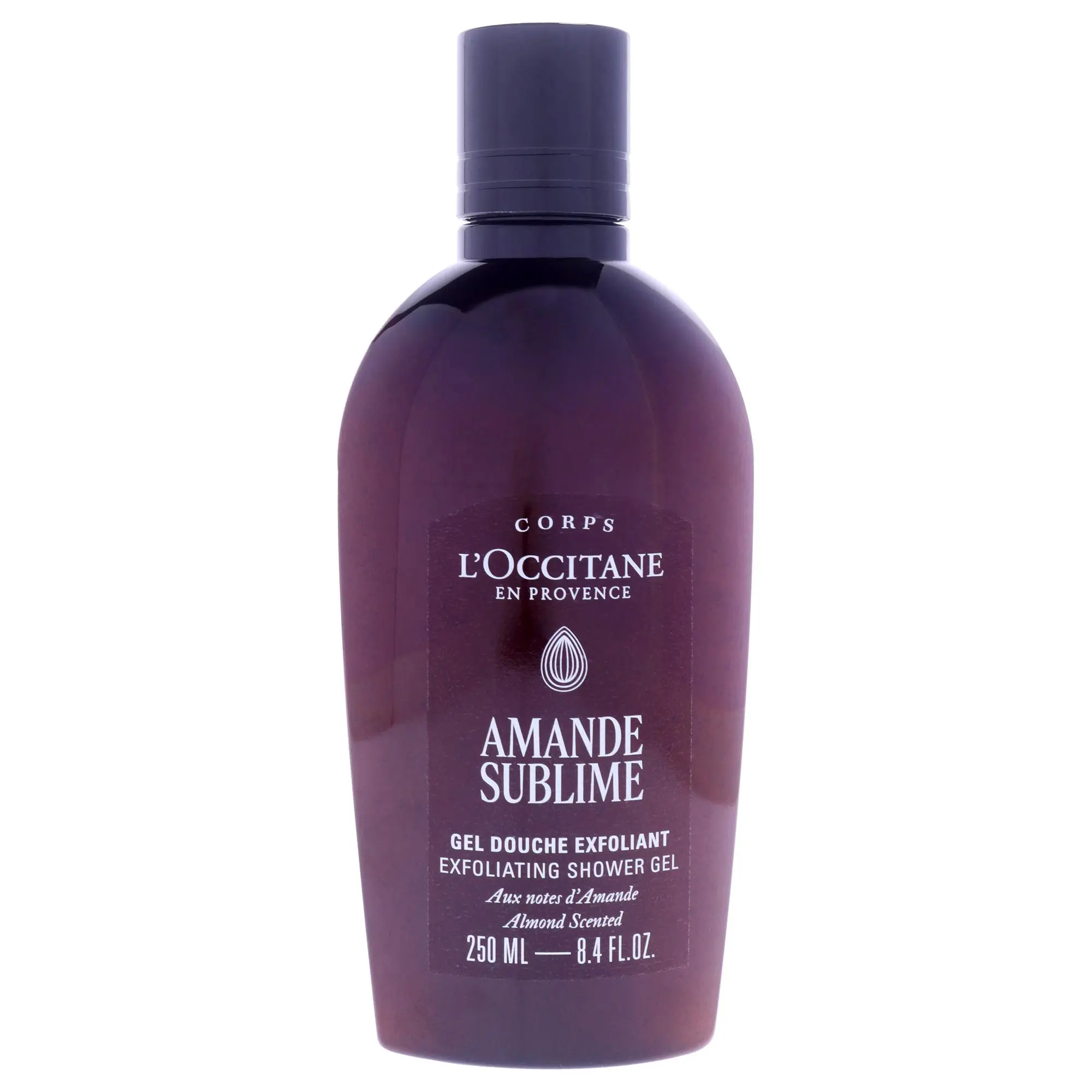 LOccitane Almond Sublime Exfoliating Body Care Shower Gel - Unisex, 8.4 fl oz, Daily Cleanses Skin for Simple Routine