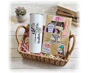 Birthday Reader Gift Box – Tumbler & Book, Personalized Blind Date With Book Box!!