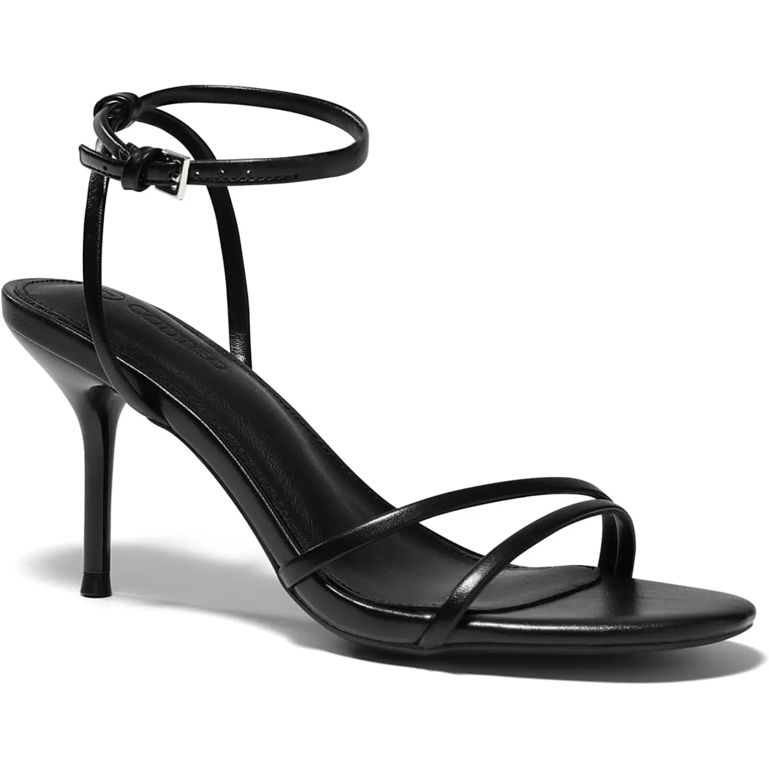 Coutgo Womens Strappy High Heels Open Almond Toe Dress Shoes Ankle Strap Summer Heeled Sandals tiktokshopbacktoschool