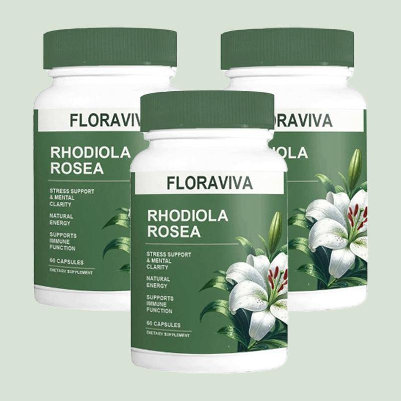Sales king  Floraviva Rhodiola Rosea Capsules - 60 Count for Stress Support Mental Clarity & Natural Energy - Supports Immune Function  Healthcare, Supplement, Vitamin, Edible, Dietary, Fitness, Bathroom