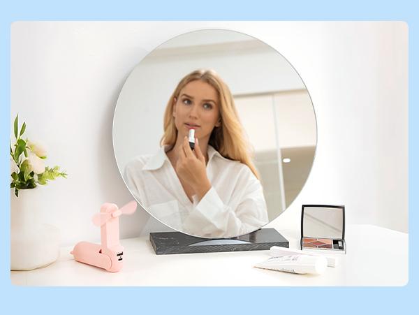 JISULIFE Handheld Mini Fan 3-in-1 Portable, 4500mAh/2000mAh Rechargeable Battery USB Fan with Power Bank & Flashlight, Multifunctional for Travel, Makeup, Daily Use