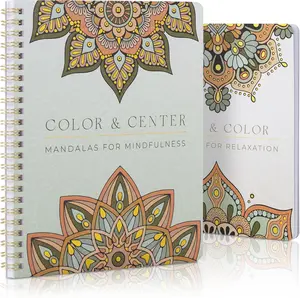Beautiful Adult Coloring Book Set of 2 for Relaxation - Mandala Coloring Books with Inspirational Quotes Making it a Great Gift - Perfect Stress-Relieving Books Fun to Color for Women