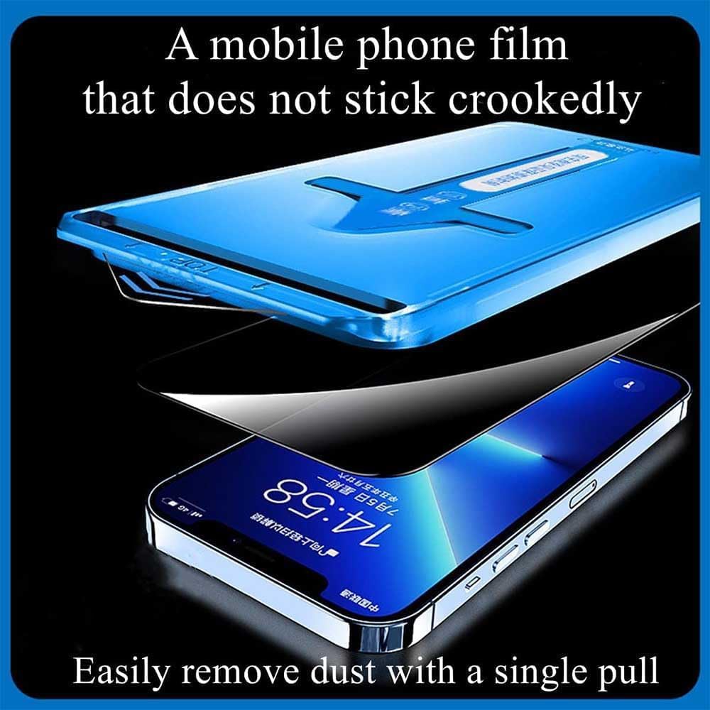 2 Pack Privacy Screen Protector for iPhone Anti-spy Tempered Glass HD 360° Privacy Compatible with iPhone 16 15 14 13 12 11