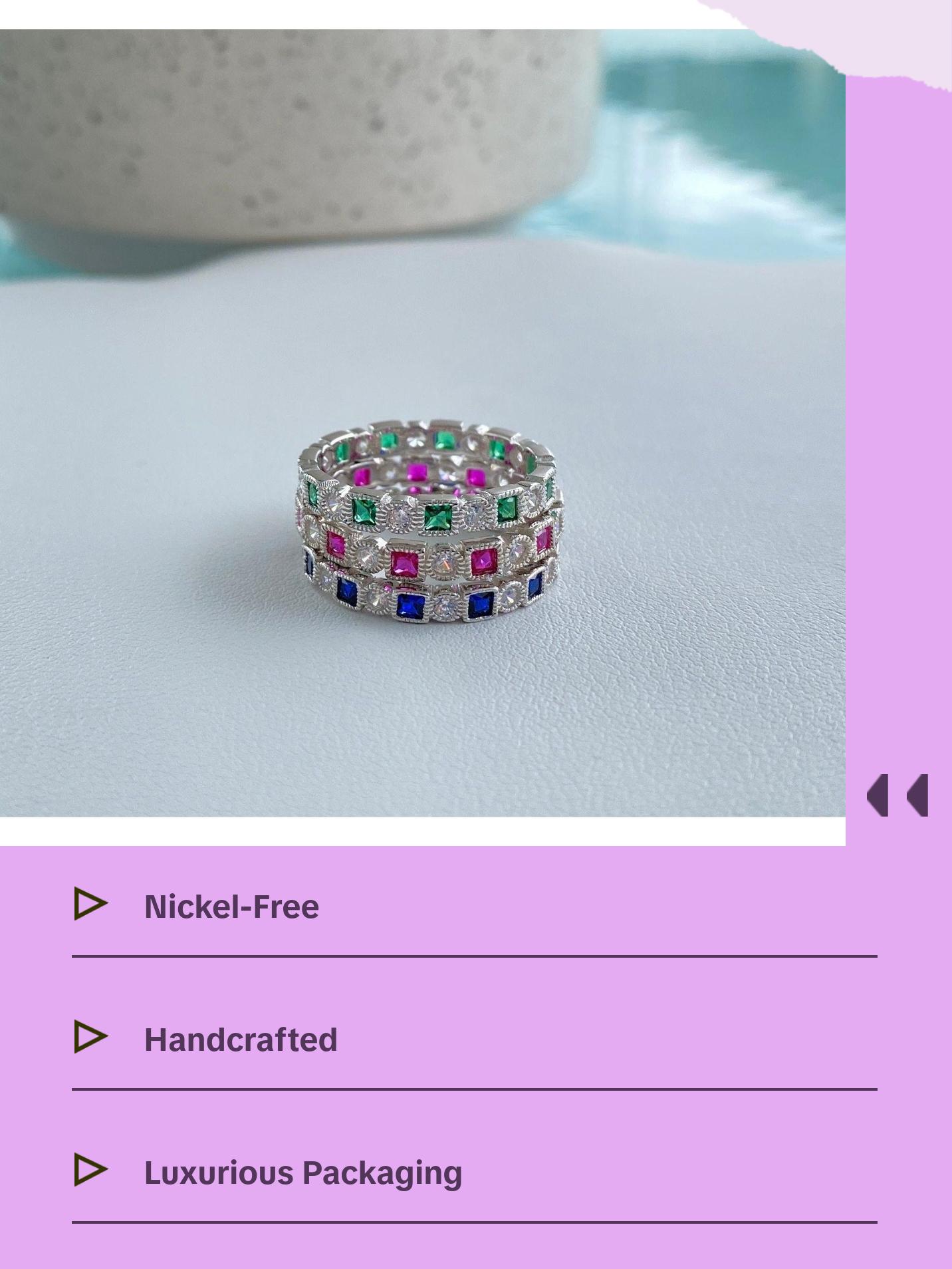 Ruby Eternity Art Deco Band