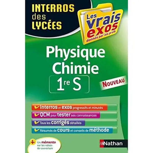 USED-Interros des Lycées Physique Chimie 1re S by Cyriaque Cholet (Paperback)
