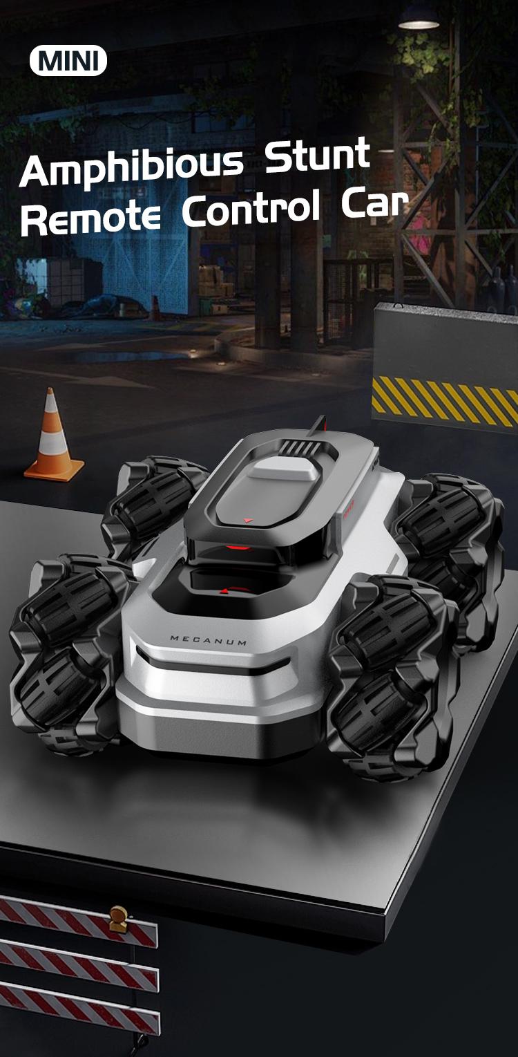 BRRRRT Amphibious Remote Control Car 4WD Waterproof RC Vehicle 360°Rotation RC Truck Stunt Car 2.4 GHz Remote Control Boat for 5 6 7 8 9-12 Kids Girls Boys Gift All Terrain Water Beach Pool Toy