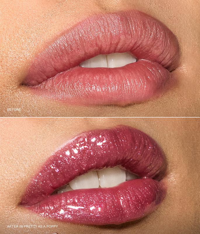 r.e.m. beauty x Wicked: For Good poppy plumping lip gloss trio