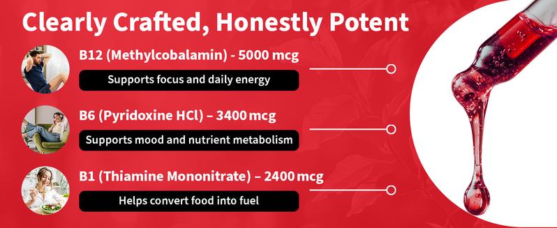 (4-PACK) Wellness Bundle Vitamin B12 & D3K2 Liquid Edible Supplement Drops with B6, B1, Niacin & Folate for Energy, Brain & Heart - Raspberry, & Strawberry 27,200 mcg per Serving, 4 fl Oz