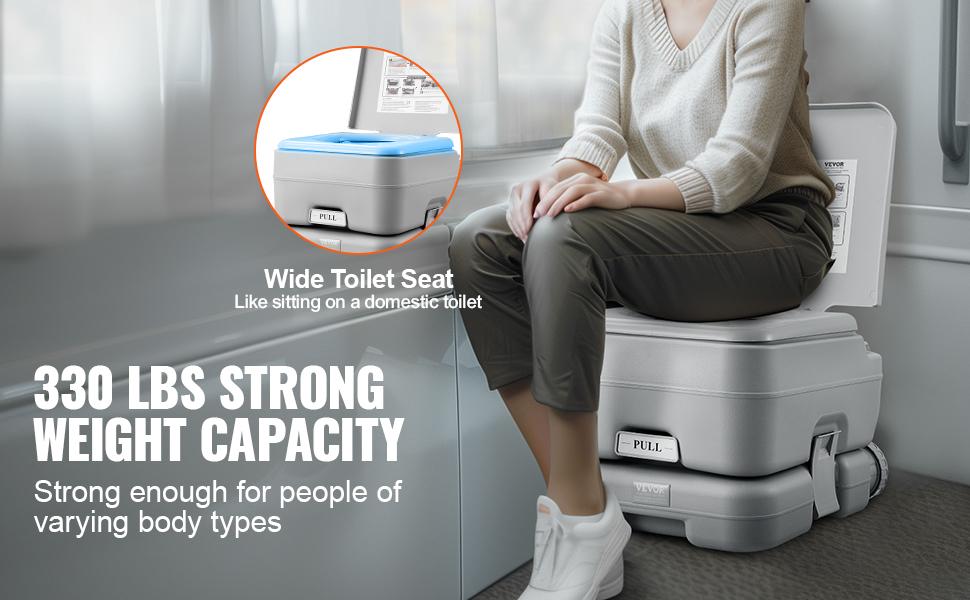 【Spotlight Day】VEVOR Portable Toilet for Camping, Porta Potty with 3.2 Gal Waste Tank & 3.2 Gal Flush Tank, Push-Button Pressurized Flush Commode, Leak-proof and Odourless Travel Toilet for Adults Kids Camping Car 【Spotlight Day】VEVOR Portable Toilet for Camping, Porta Potty with 3.2 Gal Waste Tank & 3.2 Gal Flush Tank, Push-Button Pressurized Flush Commode, Leak-proof and Odourless Travel Toilet for Adults Kids Camping Car