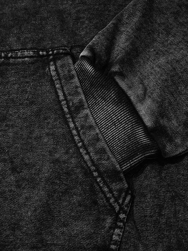 Sopula Studio Men's Retro and Peace Club Hooded Washed Casual Sportswear Street Style With Fun Patterns SpringStatements