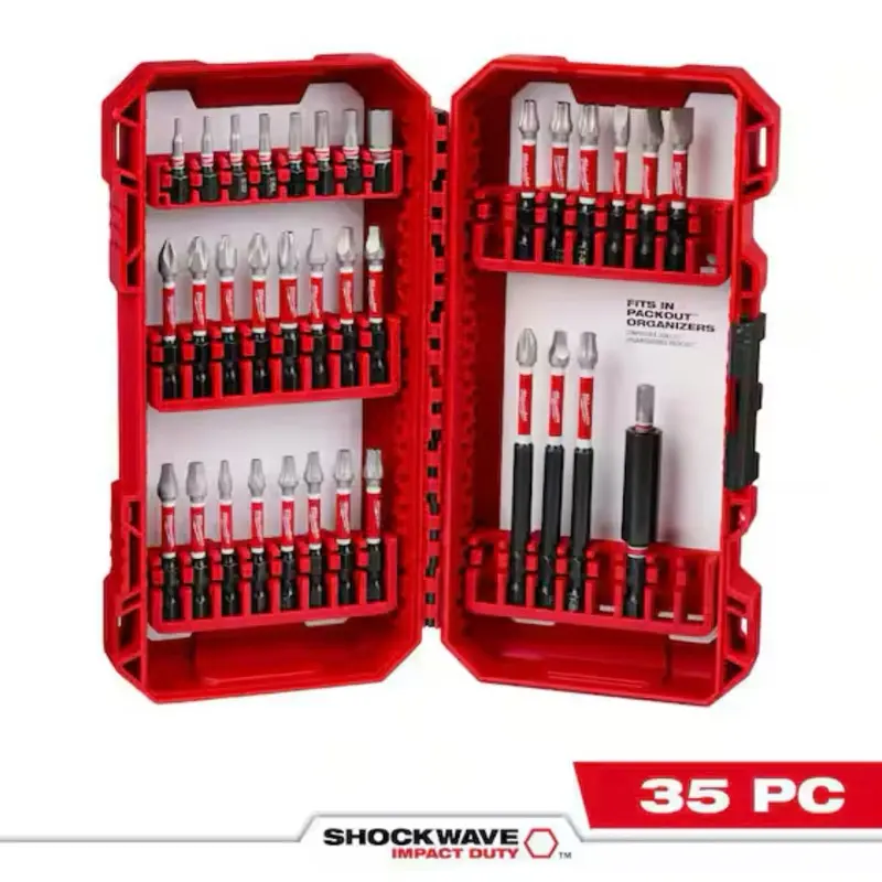 Milwaukee SHOCKWAVE Impact Duty Alloy Steel 35-Piece Tool Set - Allen Screwdriver Bit Multitools & Accessories, Bolt Remover, Carbide Burrs, Versatile Screw Driver Bit Set for Automotive Repair, Construction Tornillos Barridos, Tools And Gadgets, Work Acc