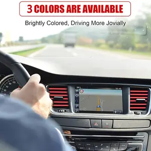 20 Pieces Universal Car Air Conditioner Vent Trim Decoration Strip Accessories, Waterproof Flexible Shiny Auto Car Interior Accessories for All Air Vent Outlet (20 Pieces)