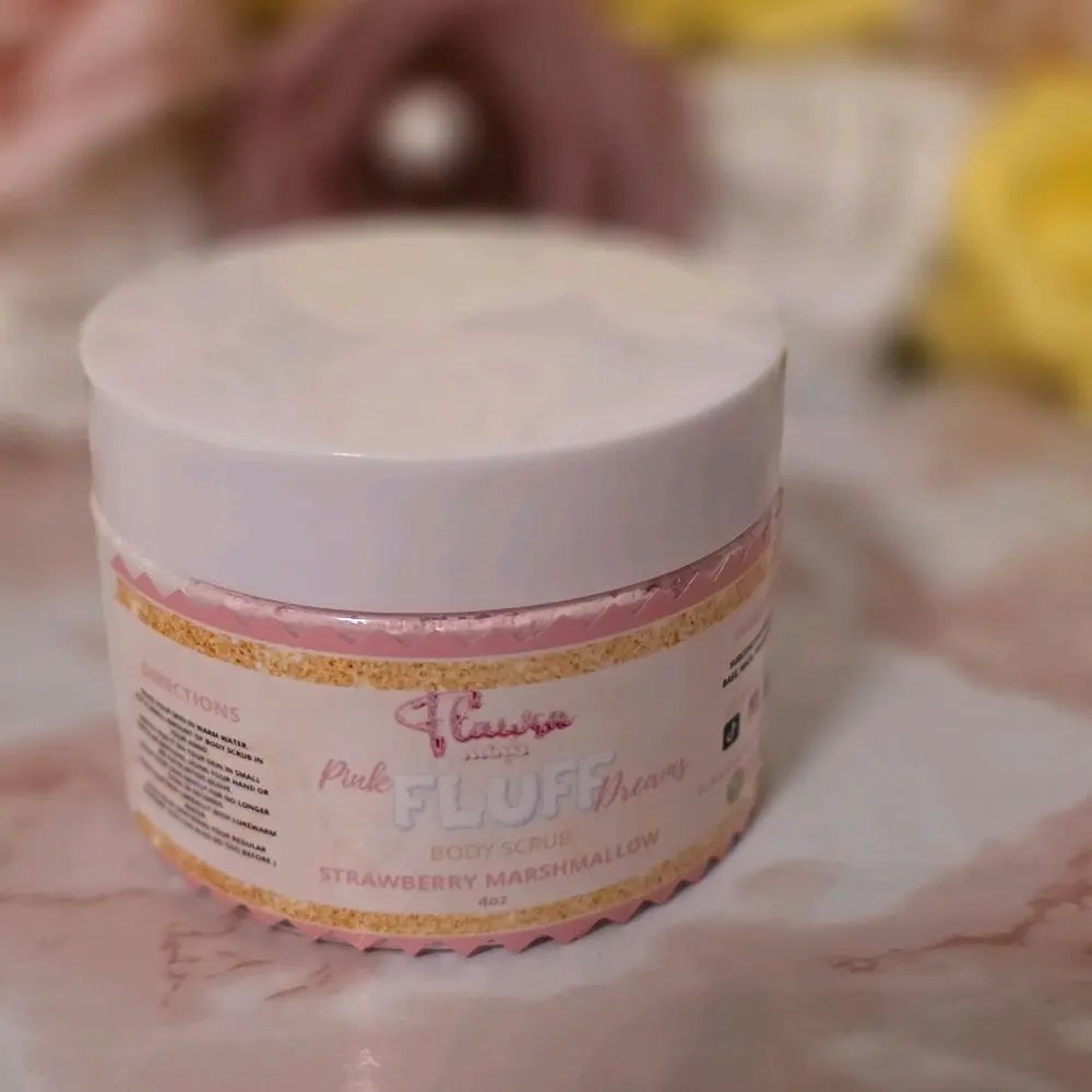 Pink Fluff Dreams Strawberry Marshmallow Body Scrub