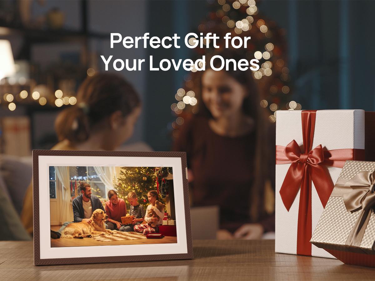 ARZOPA Digital Picture Frame 10.1" Gift idea IPS Touch Screen Digital Photo Frame with 32GB Storage Auto-Rotate Easy Setup to Share Photos or Videos